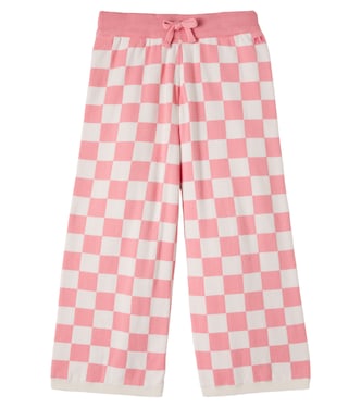 Pantaloni in maglia di cotone a quadri | Mini Rodini