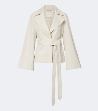 Leda belted cotton and linen twill jacket | Joseph