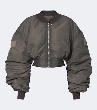 Secchia cropped satin bomber jacket | Rick Owens