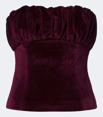 Maria cotton velvet tube top | Posse