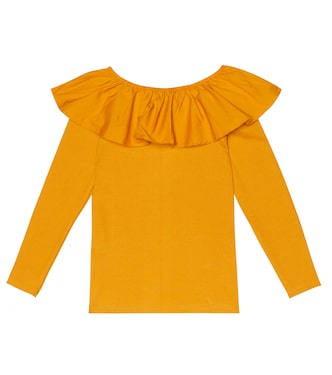 Renate ruffle-trimmed cotton-blend top | Molo
