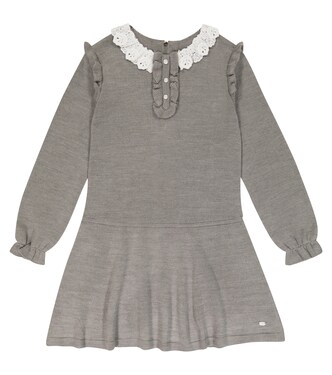 Ruffled wool-blend dress | Tartine et Chocolat