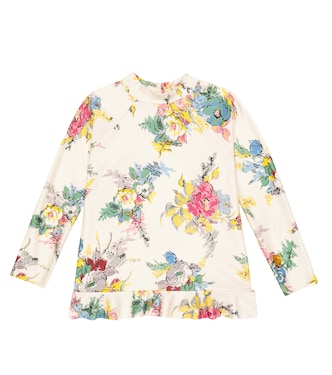 Long-sleeved floral swimsuit | Zimmermann Kids