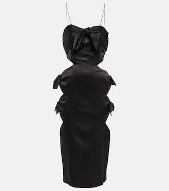 Robe midi en soie mélangée | Alessandra Rich