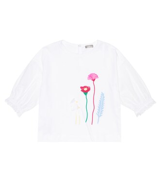 Floral cotton T-shirt | Il Gufo