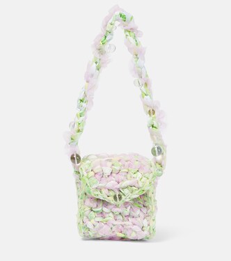 Mini crochet tulle shoulder bag | Susan Fang