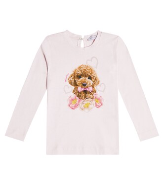 Printed cotton jersey top | Monnalisa
