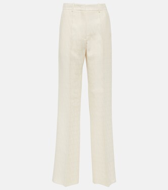 Pantalon ample en laine et soie | Valentino