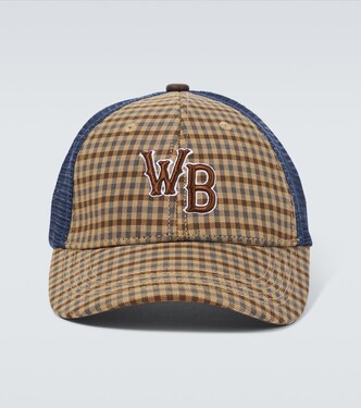 Original monogram checked baseball cap | Wales Bonner