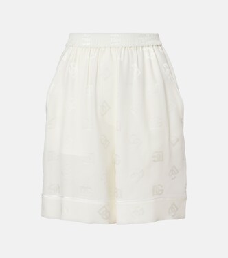 DG silk satin jacquard shorts | Dolce&Gabbana