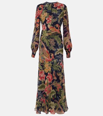 Robe longue en soie à fleurs | Etro