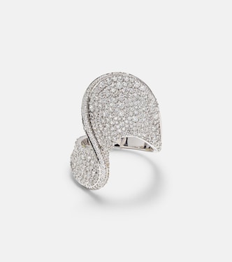 Anello in oro bianco 18kt con diamanti | Kamyen