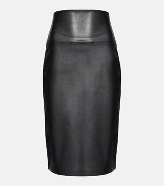 Faux leather pencil skirt | Norma Kamali