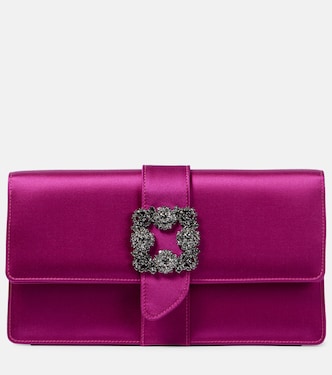 Capri embellished satin clutch | Manolo Blahnik