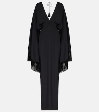 Magnifique fringed crêpe gown | Taller Marmo