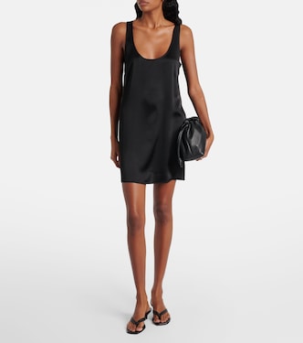 Barb satin slip dress in black - Leset | Mytheresa