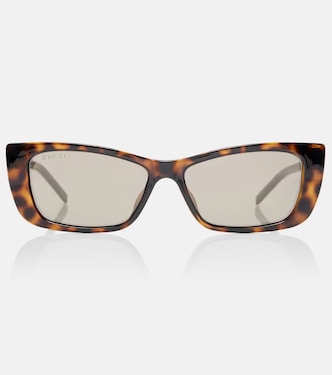 Eckige Sonnenbrille mit Kristallen | Gucci