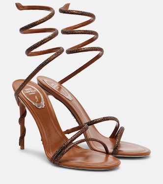 Margot crystal-embellished satin sandals  | Rene Caovilla