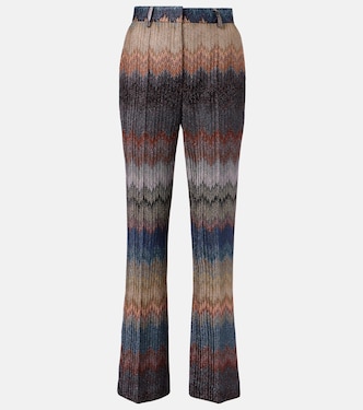 Zigzag lamé flared pants | Missoni