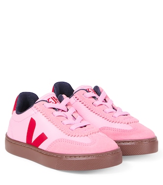 Volley suede-trimmed leather sneakers | Veja Kids