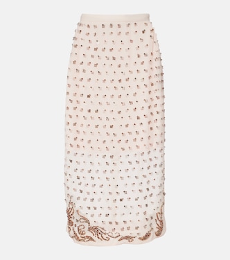 Embellished sheer midi skirt | Dries Van Noten
