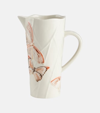 Cloudy Butterflies pitcher by Claudia Schiffer | Bordallo Pinheiro