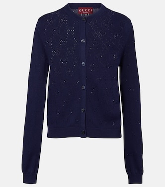 Cardigan GG en soie et coton | Gucci
