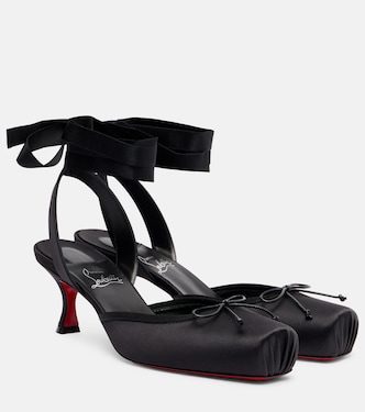 Escarpins slingback Cassia 55 en satin | Christian Louboutin