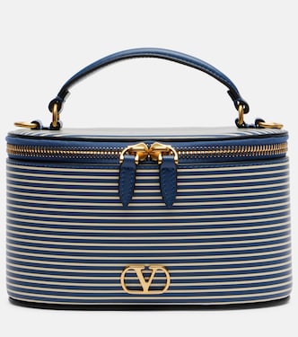 VLogo Mini striped leather vanity bag | Valentino Garavani
