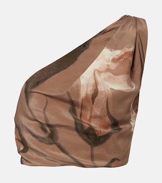 Azaliea floral silk crop top | SIR