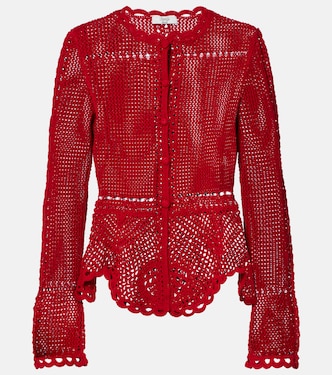 Crochet cotton cardigan | Erdem