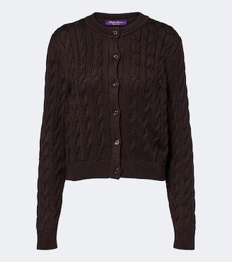Cable-knit silk cardigan | Ralph Lauren Collection