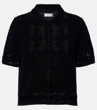 Rosemond open-knit cotton and cashmere top  | Velvet
