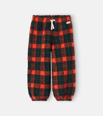 Checked teddy sweatpants | Tinycottons