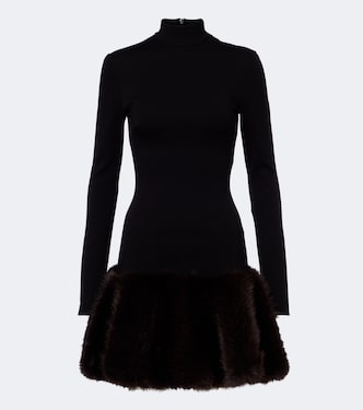 Knitted turtleneck minidress | David Koma