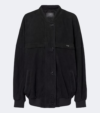 Oversize Bomberjacke aus Veloursleder | Prada