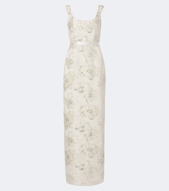 Bridal Robin belted jacquard gown | Markarian