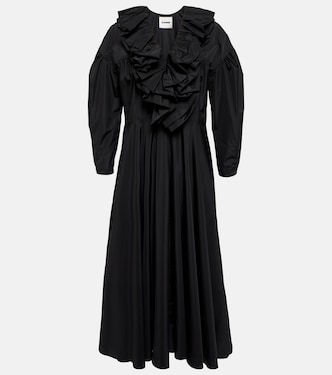 Ruffle-trimmed midi dress | Jil Sander