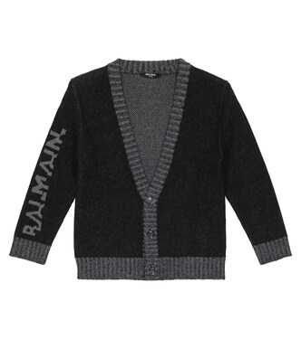 Logo intarsia cardigan | Balmain Kids