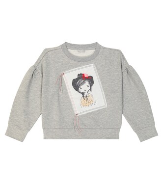 Printed cotton-blend jersey sweatshirt | Il Gufo