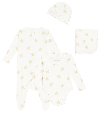 Baby cotton playsuit, hat, and blanket set | Stella McCartney Kids