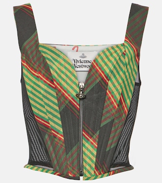 Classic tartan cotton and linen corset | Vivienne Westwood