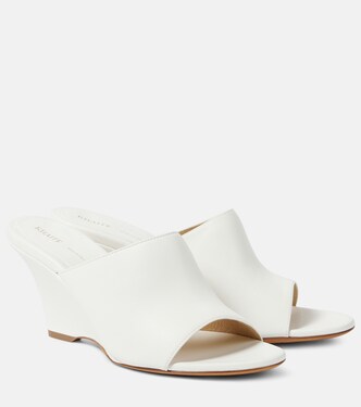 Marion leather wedge mules | Khaite