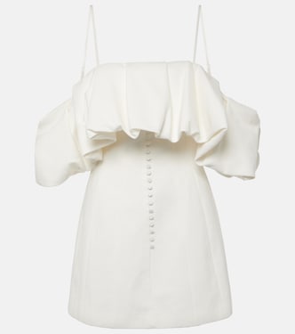 Puff off-shoulder cotton and linen minidress | Simkhai