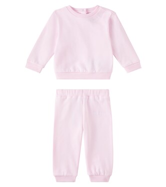 Baby cotton jersey sweatshirt and sweatpants set | Balmain Kids