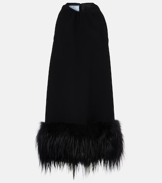 Minikleid mit Federn | Prada