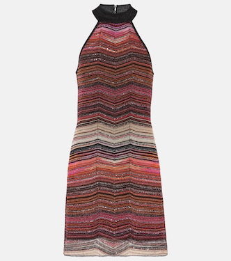 Minikleid aus Häkelstrick mit Pailletten | Missoni