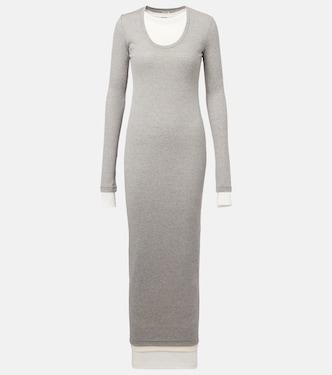 Layered cotton jersey maxi dress | Jil Sander