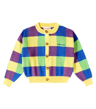 Vichy cotton jacquard cardigan | Bobo Choses