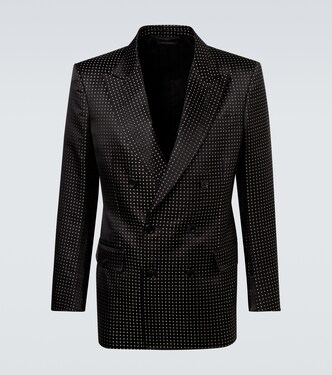 Polka-dot silk satin suit jacket | Tom Ford